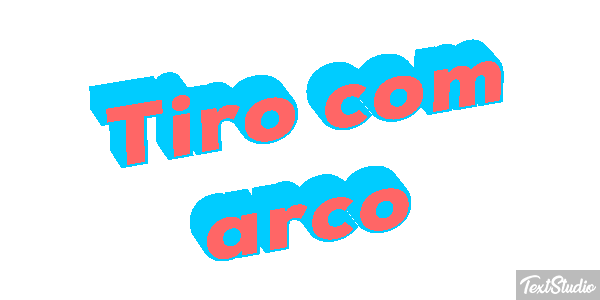 Tiro com arco Efeito do texto