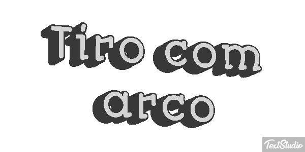 Tiro com arco Efeito do texto