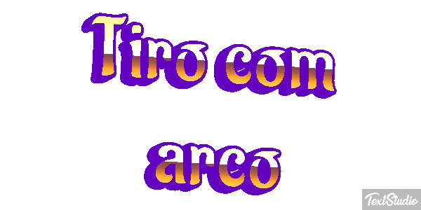 Tiro com arco Efeito do texto