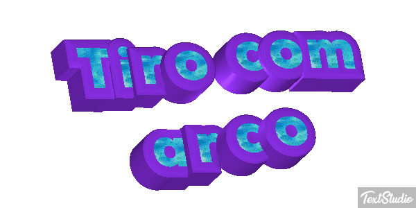 Tiro com arco Efeito do texto
