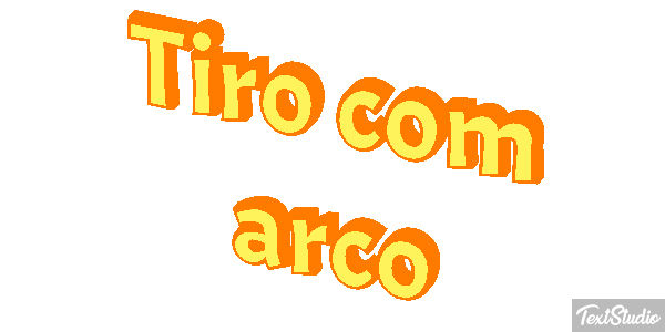 Tiro com arco Efeito do texto