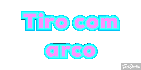 Tiro com arco Efeito do texto