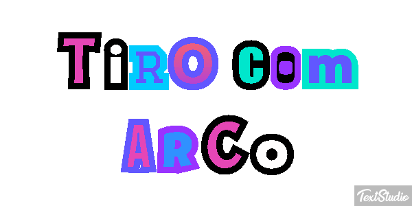 Tiro com arco Efeito do texto