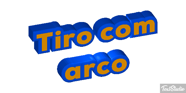 Tiro com arco Efeito do texto
