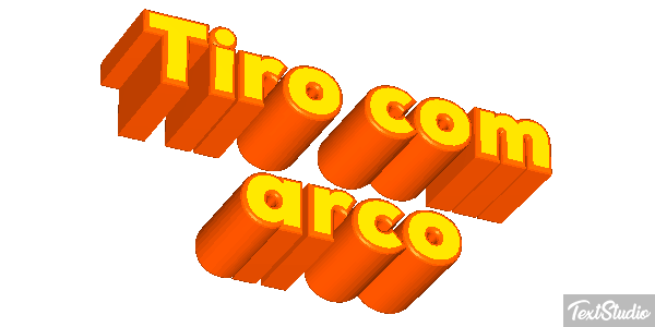 Tiro com arco Efeito do texto