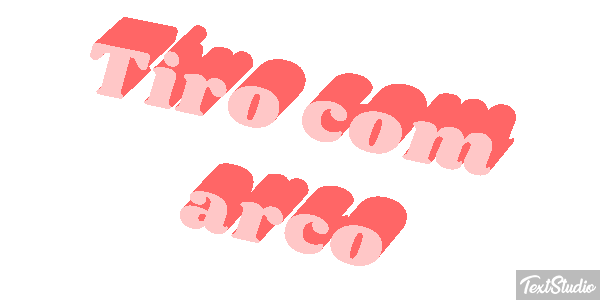 Tiro com arco Efeito do texto