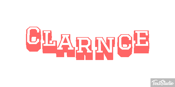 Clarnce Text effect