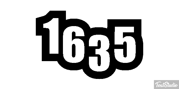 1635 Tekst effect