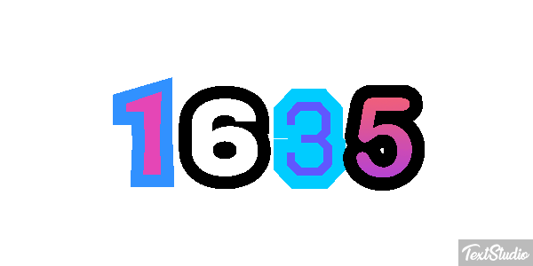 1635 Tekst effect