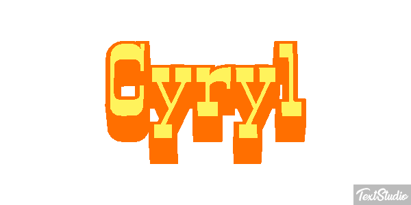 Cyryl Efekt tekstowy