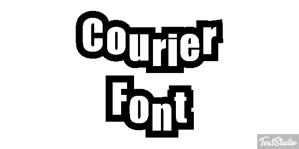 Courier Font Text effect
