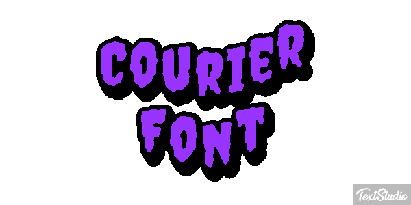 Courier Font Text effect