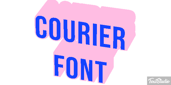 Courier Font Text effect