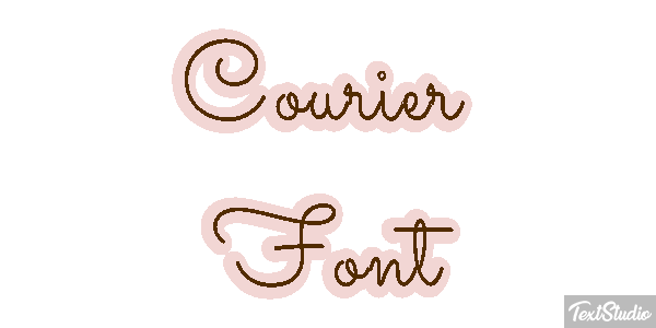 Courier Font Text effect