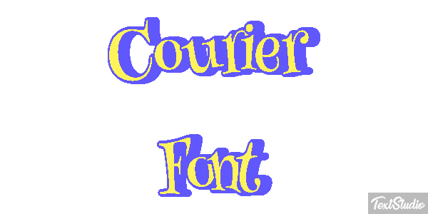 Courier Font Text effect