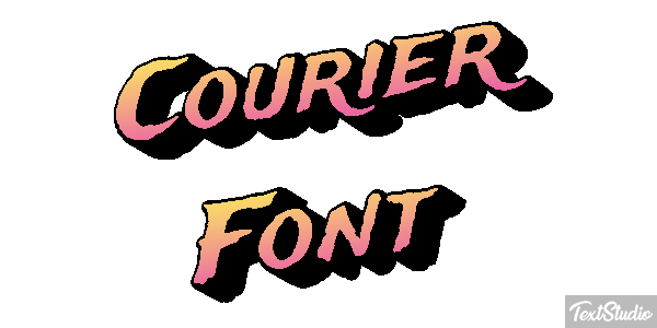 Courier Font Text effect