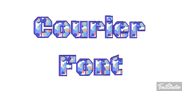 Courier Font Text effect