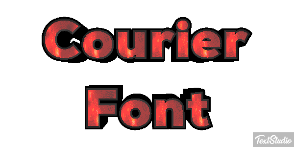 Courier Font Text effect