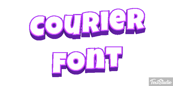 Courier Font Text effect
