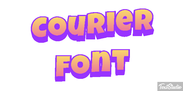 Courier Font Text effect