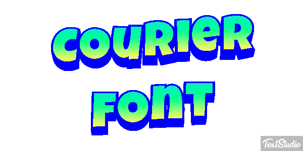 Courier Font Text effect