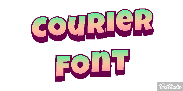 Courier Font Text effect