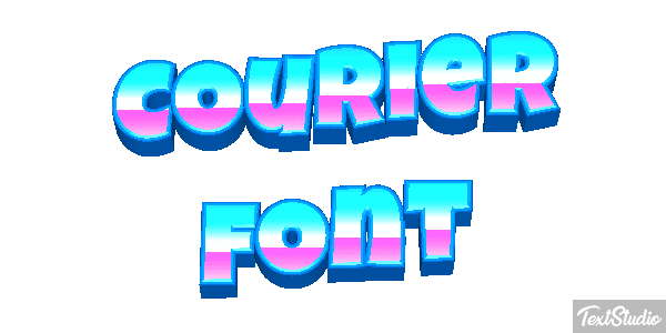 Courier Font Text effect
