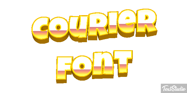 Courier Font Text effect