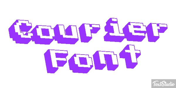 Courier Font Text effect