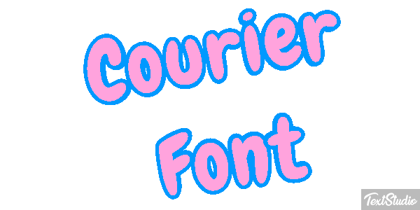 Courier Font Text effect