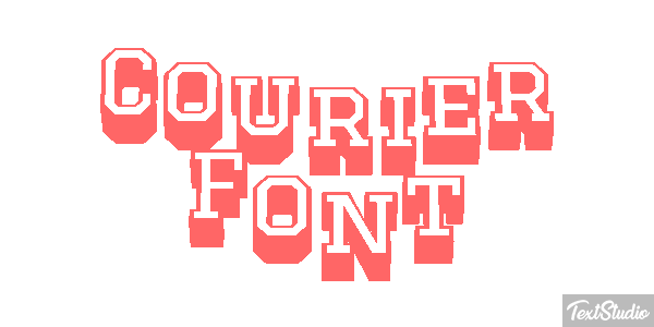 Courier Font Text effect