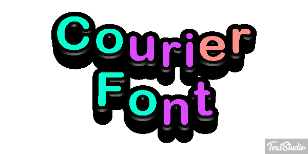 Courier Font Text effect