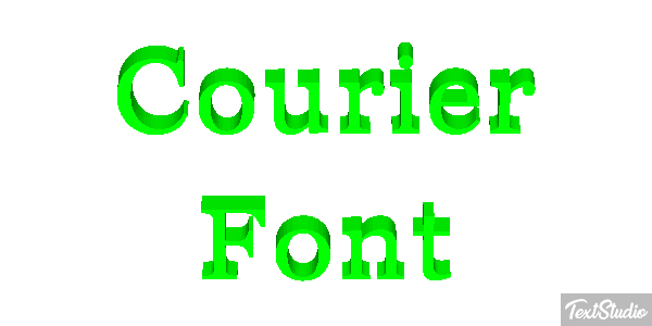 Courier Font Text effect