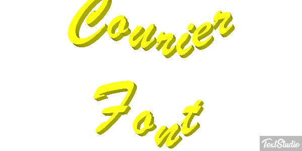Courier Font Text effect