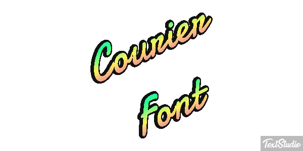 Courier Font Text effect