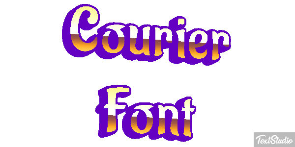 Courier Font Text effect