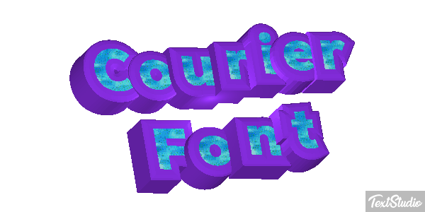 Courier Font Text effect
