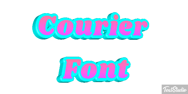 Courier Font Text effect