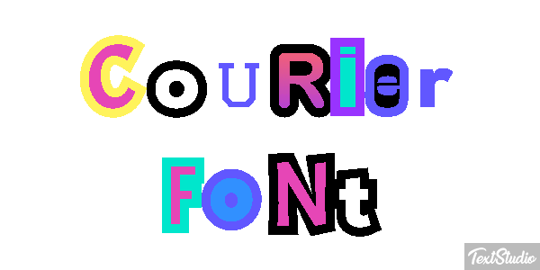 Courier Font Text effect