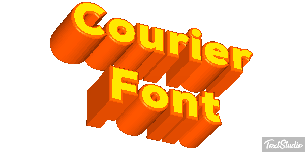Courier Font Text effect