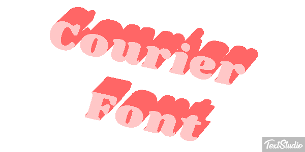 Courier Font Text effect