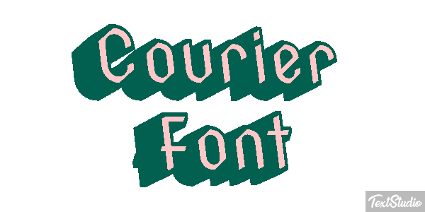 Courier Font Text effect