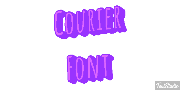 Courier Font Text effect