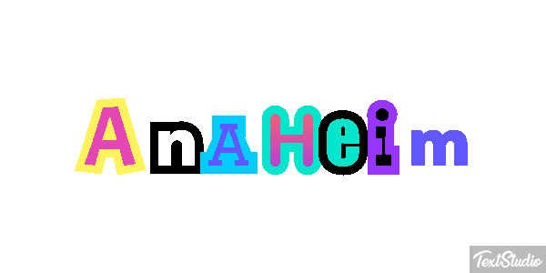 Anaheim Texteffekt