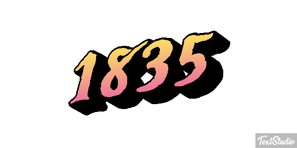 1835 Text effect