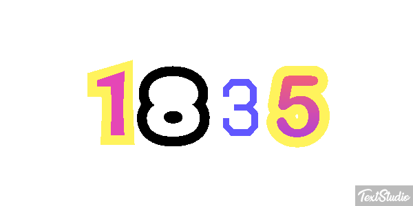 1835 Text effect