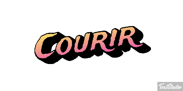 Courir Efecto de texto