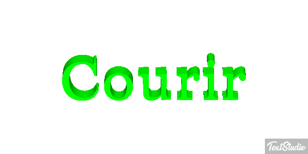 Courir Efecto de texto