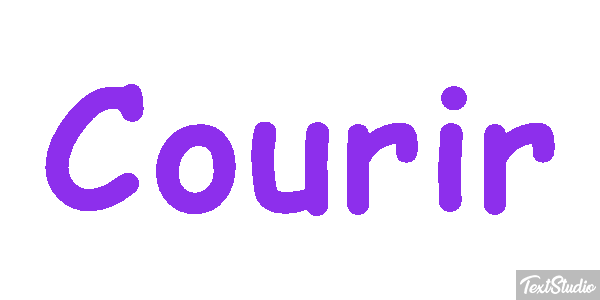 Courir Efecto de texto