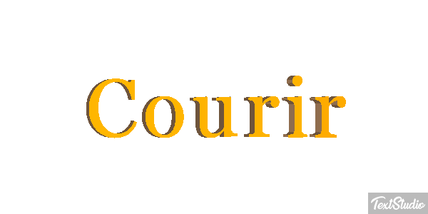 Courir Efecto de texto